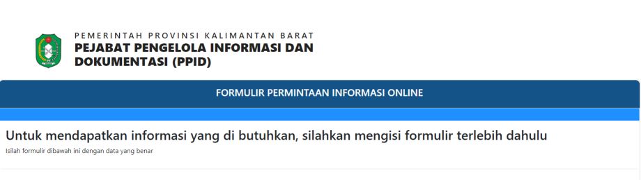 FORMULIR PERMINTAAN ONLINE